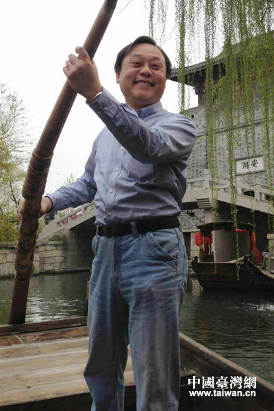　天津帝十三廣告公司總經理陳炳宏。（