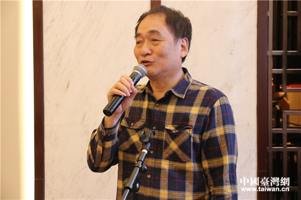 灣攝影家交流協會理事長林再生致辭。(中國臺灣網 劉燕萊 攝)