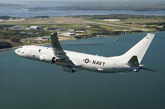 資料圖:美國海軍的P-8A“海神”海上巡邏機