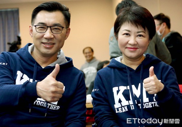 　　國民黨“立委”江啟臣、盧秀燕 。（圖片來源：臺灣《東森新聞云》）