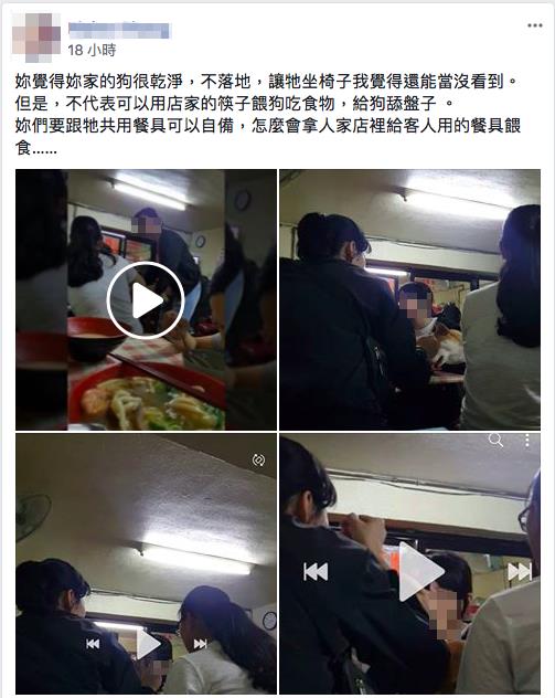 帶寵物上餐館 拿店家筷子喂食、讓狗舔盤子