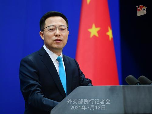 外交部發言人趙立堅。薛偉 攝