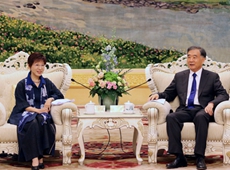 三、中國國民黨前主席洪秀柱、新黨主席郁慕明、臺灣兩岸和平發展論壇榮譽顧問高金素梅分別率團參訪大陸，圍繞兩岸關系與民族未來開展對話協商，發表共同倡議